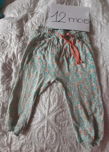 Pantalon fleuri 12 mois