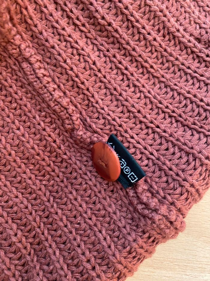 Beau gilet mi-long marron T. 46 femme TBE - photo numéro 7