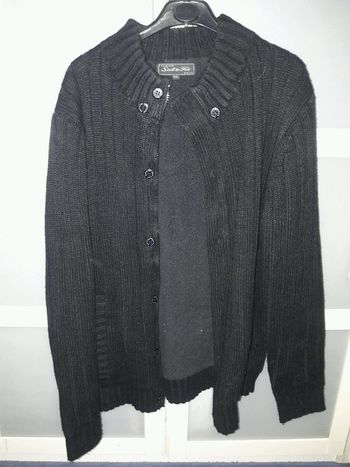 Cardigan chaud noir taille XXL