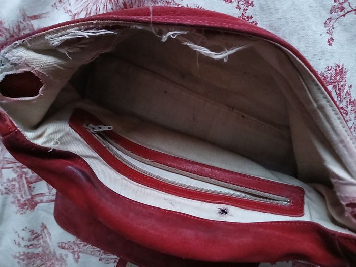 sac en cuir lisse et daim - photo numéro 9