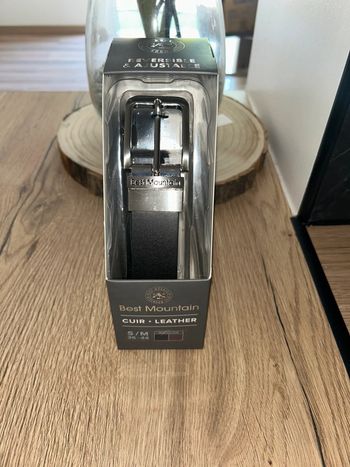 Ceinture Best Mountain Range en véritable cuir de Vachette. Réversible Bi-color taille S/M 36-44