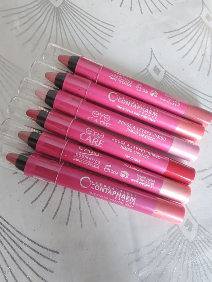 Lot 6 crayons rouge à lèvres jumbo