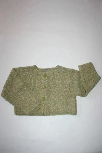 Gilet vert 16% laine Lilith de Marèse 4 ans