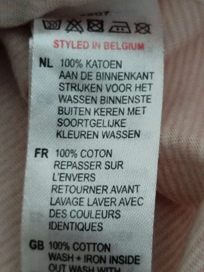 Tee-shirt manches courtes à rayures blanches et orange Knot so bad taille 6 mois - photo numéro 5