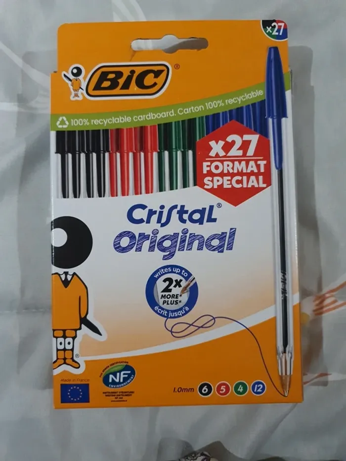 27 stylos bic cristal original