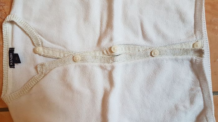 Gilet été fille 9 mois ( 69-72 cm) blanc Kiabi - photo numéro 2