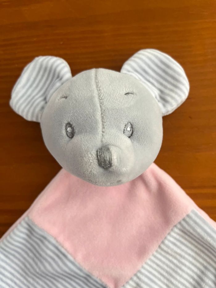 doudou, souris rose gris - photo numéro 2