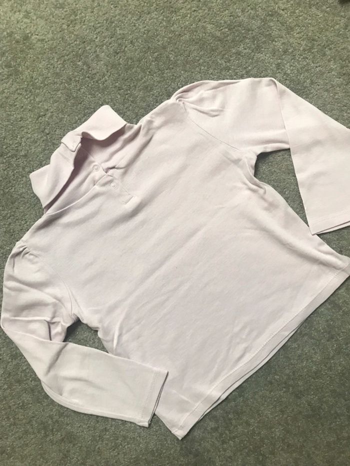 Col roulé fin type sous-pull lilas clair 4 ans - photo numéro 3