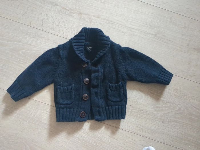 Gilet marine bébé garçon 1 mois - photo numéro 3