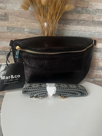 Sac banane noir grand format