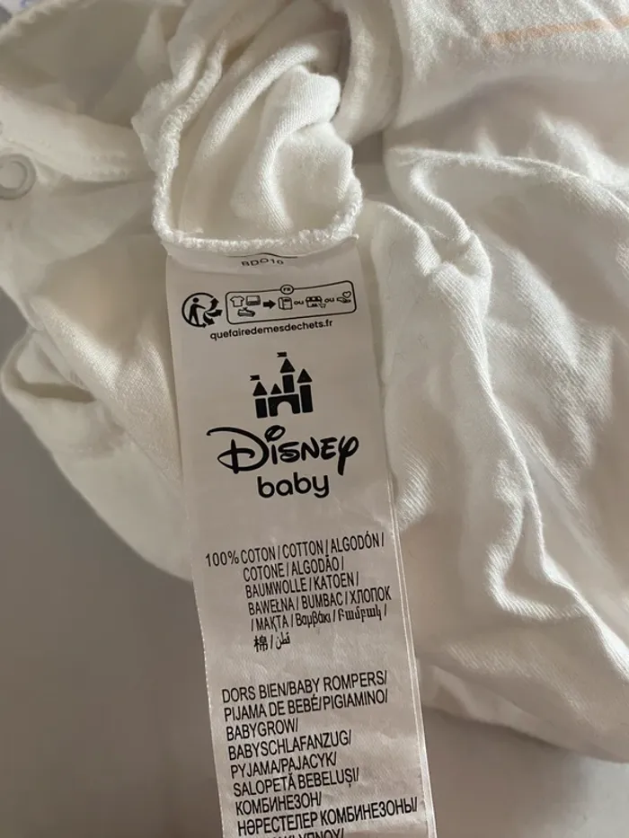 Pyjama fin blanc Stitch Kiabi 9 mois/69-72 cm [ref.85B070] - photo numéro 6
