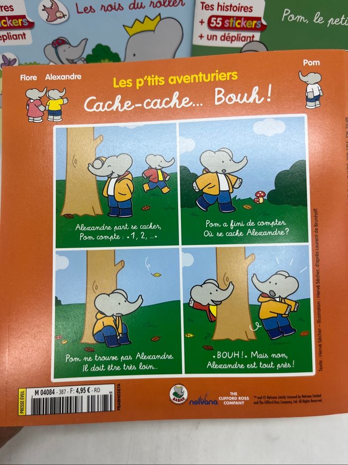 Lot de 3 magazines Livres d’activités Babar autocollants gommettes Neuf - photo numéro 5