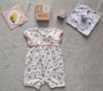 Combicourte écru à fleurs - 18M - TAO (BE)