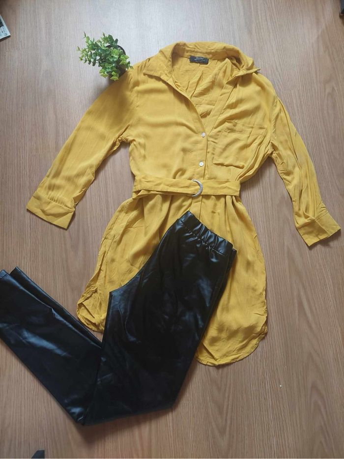 Robe/tunique/chemise moutarde Bershka T.M TBE 🍯 - photo numéro 2