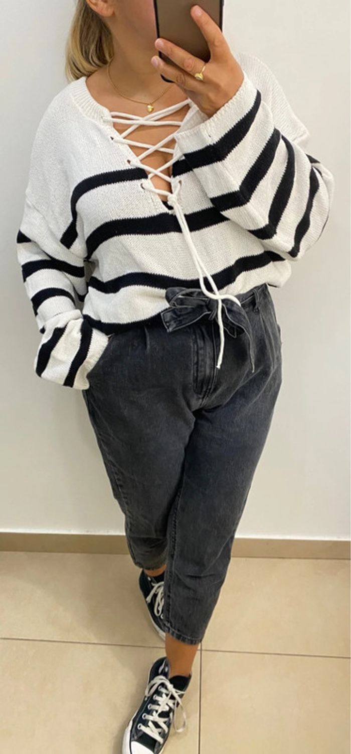 Pull Léger Stradivarius Taille M - photo numéro 4