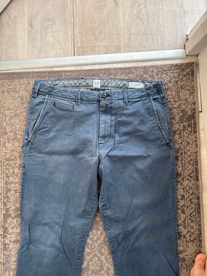 Chinos bleu délavé Cap – W36 L34 – Bon état - photo numéro 4