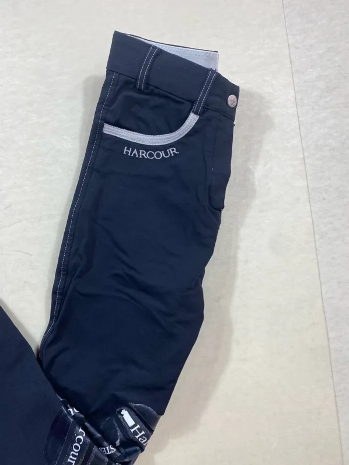 Pantalon équitation Harcour taille 34 enfant/adolescent noir - photo numéro 3