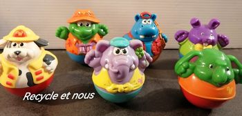 6 figurines culbuto weebles playskool
