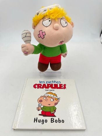 Livre + peluche les petites crapules Hugo Bobo