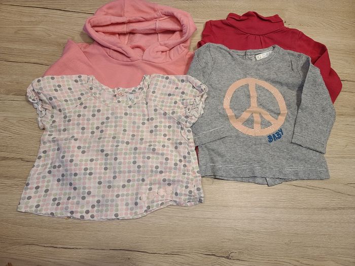 Lot robe Tee-shirt sweat 6 mois - photo numéro 3