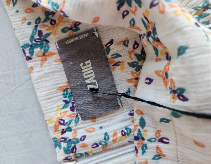 Jupe blanche fleurie plissée Zadig et Voltaire neuve - photo numéro 8