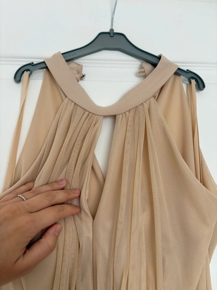Robe longue de cérémonie tulle beige DS Sélection taille unique très bon état - photo numéro 5