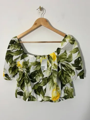Crop top H&M citron