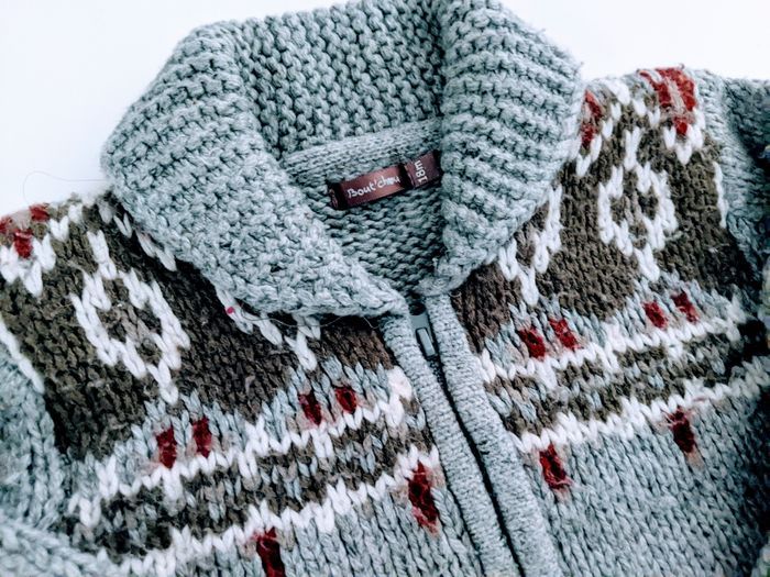 Gilet cardigan tricoté zippé Bout'chou 18 mois 81 cm - photo numéro 2