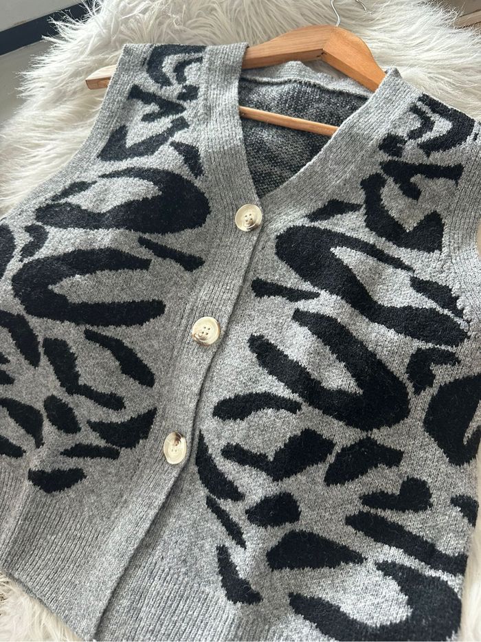 Gilet cardigan sans manche taille m