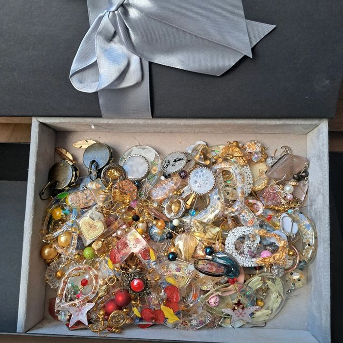 Lot de boucles d'oreilles pendante multicolore artisanale résine - photo numéro 2