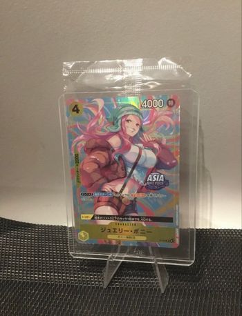 Carte Jewelry Bonney P-113 stamp exclu Asie Asia scellé tins box One Piece card game