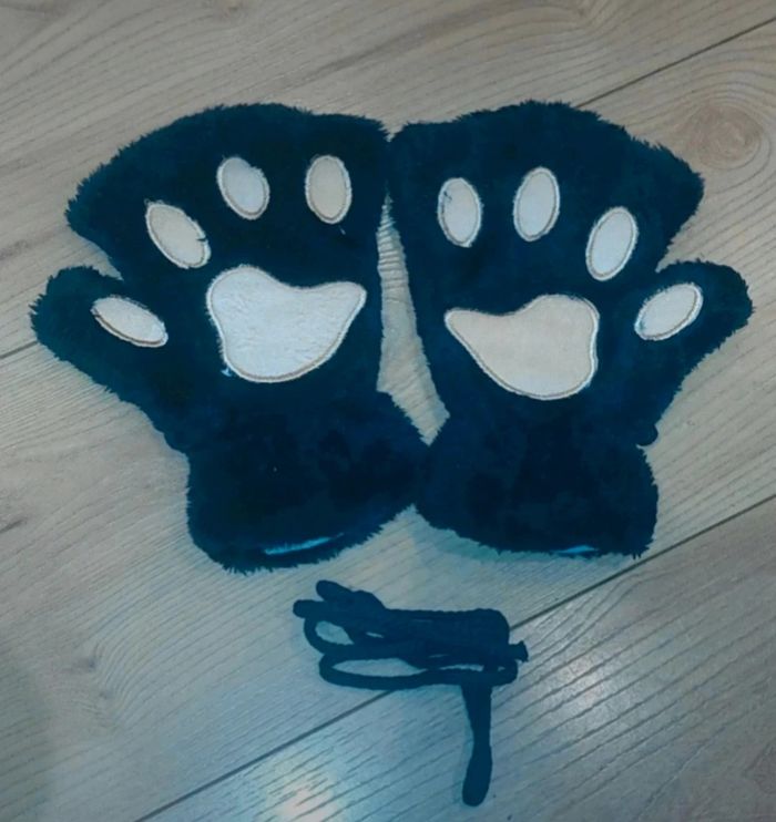 Gants mitaines pattes de chat chien ours - photo numéro 3