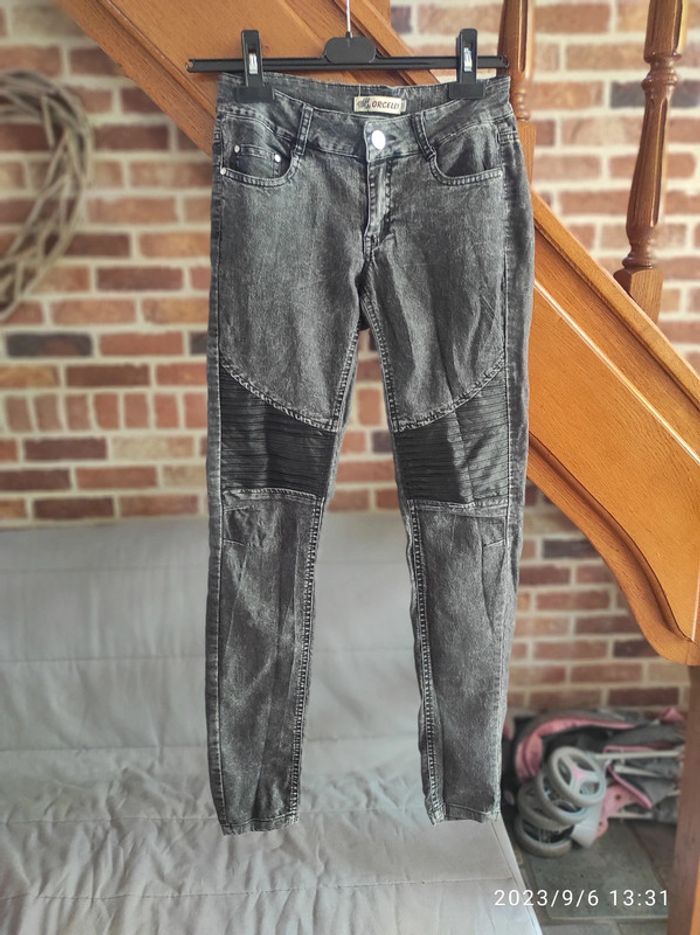 Jeans gris / noir