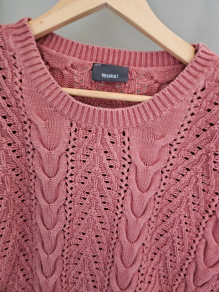 Pull rose ajouré oversize Yessica T 48 - photo numéro 2