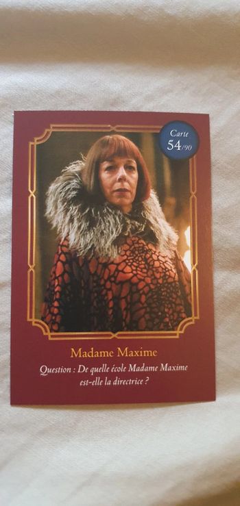 Cartes Harry Potter Auchan
Madame Maxime n° 54/90