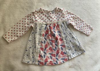 top tunique imprimé fleuri avec dentelle taille 6 mois