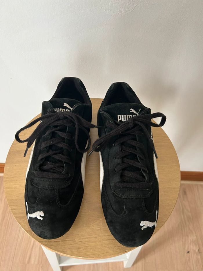Baskets Puma Vintage Speedcat daim noir & cuir blanc – T42 – Parfait état - photo numéro 7