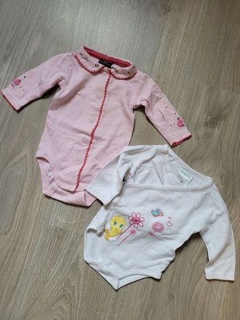 Lot 2 bodies 1 mois 54 cm Sergent-major