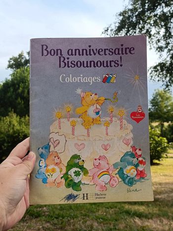 Livre de coloriages bon anniversaire Bisounours vintage