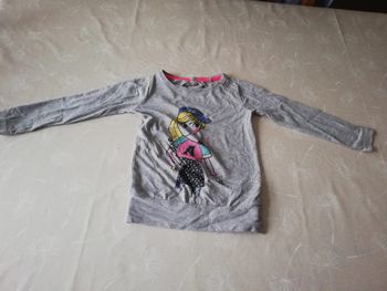 Tee shirt manches longues gris 104cm palomino