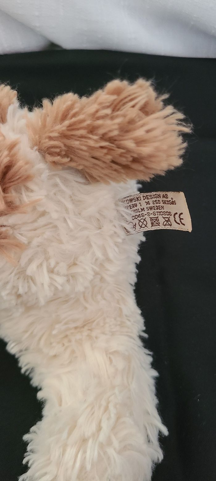 Peluche chien BUKOWSKI beige marron - photo numéro 4
