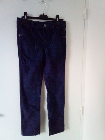 Pantalon velours bleu
