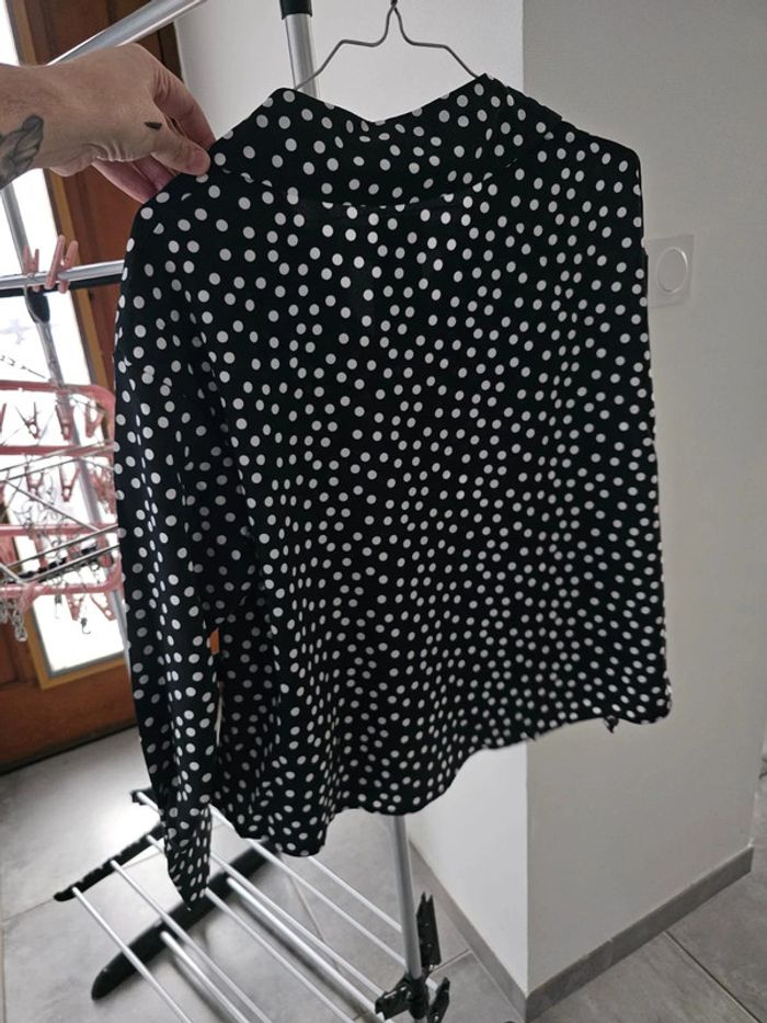 Chemisier /blouse noir femme / fille adolescente taille s neuf - photo numéro 2