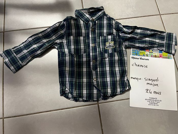 Chemise garçon 24 mois