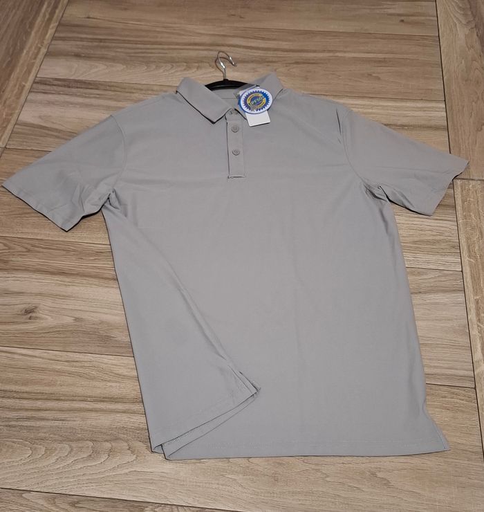 Polo homme manches courtes tennis gris