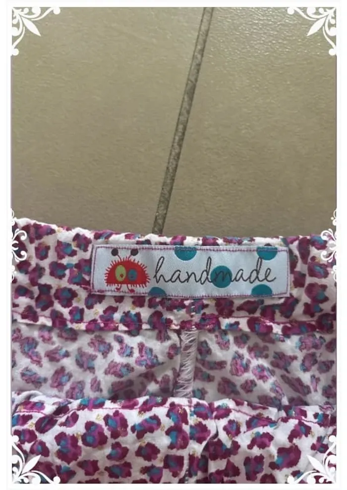 🐆 Pyjama fille 12 ans – Haut Kiabi brodé & short fait main 💜n - photo numéro 9