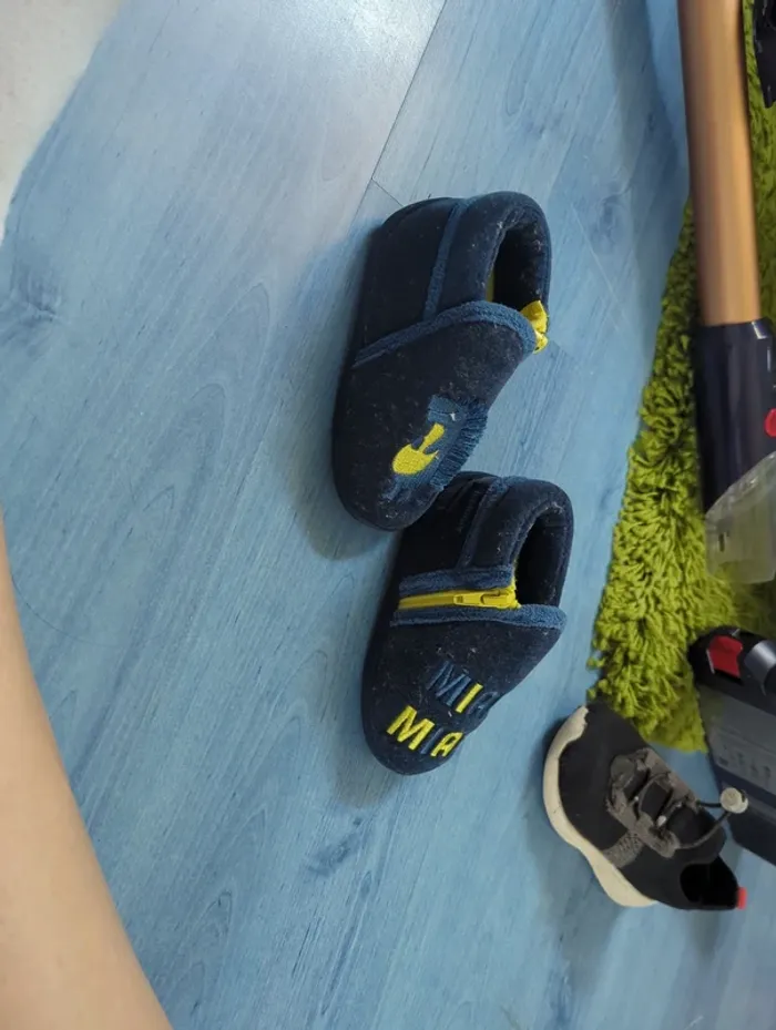 Chausson garçon taille 23 isotoner chaud avec fermeture - photo numéro 2