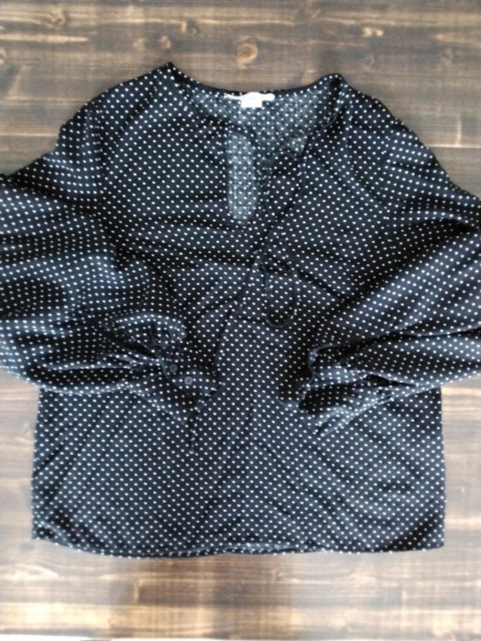 Haut noir à pois blancs - photo numéro 3