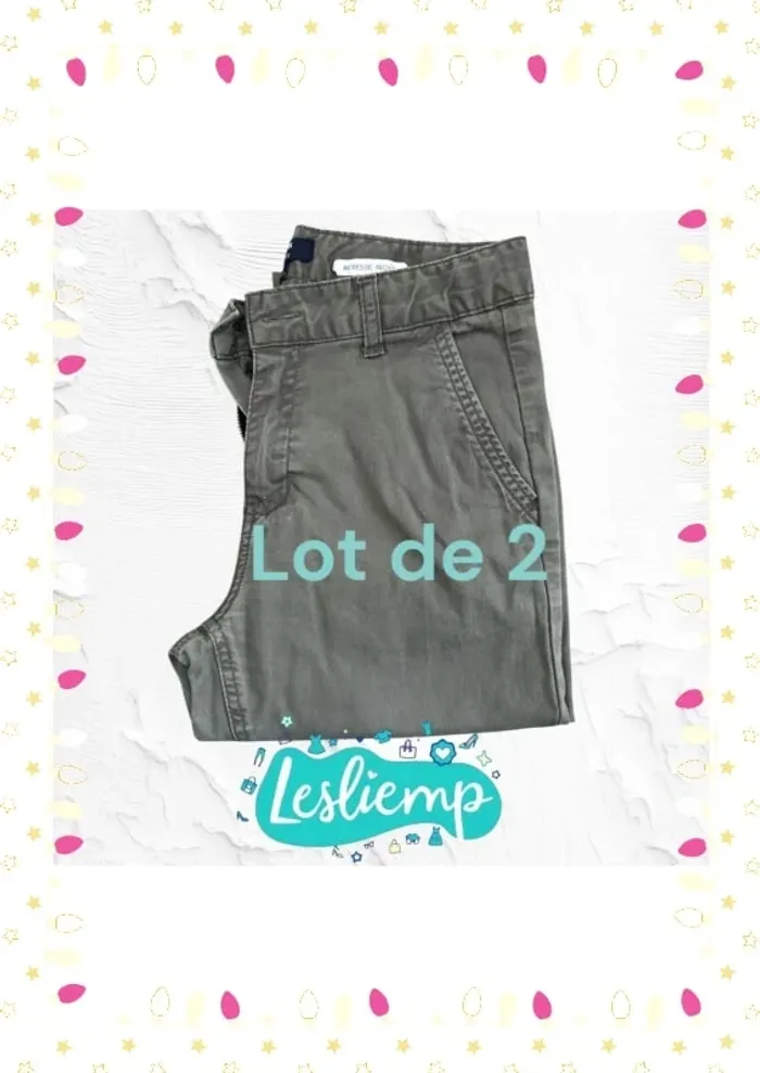 Lot de 2 chino kaki 14 and