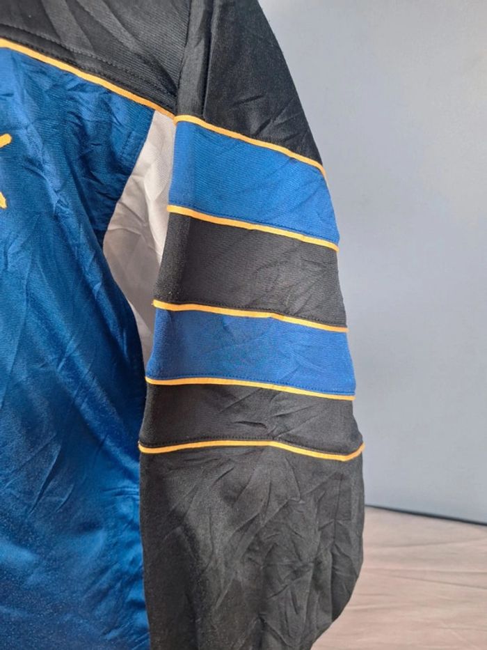 Veste Puma vintage M/L bleu noir jaune logo brodé rétro 90s - photo numéro 4